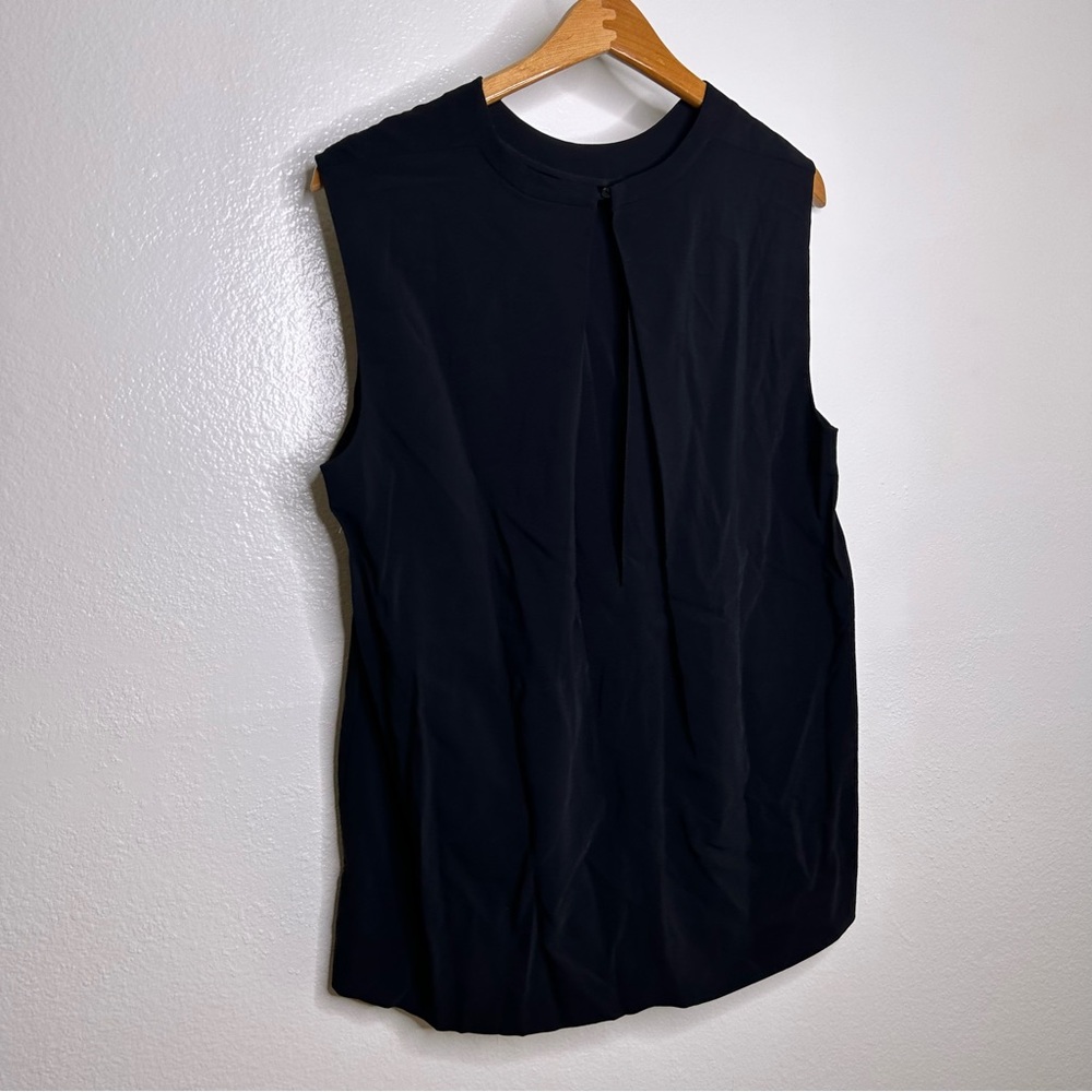 VINCE Black Split Back Shell Tank M - Picture 4 of 10